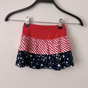 Jumping Beans Cartwheel Scooter red white blue stars stripes tiered skirt